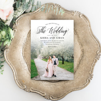 Forever Classic Photo Wedding Invitation Fcl by berryberrysweet at Zazzle