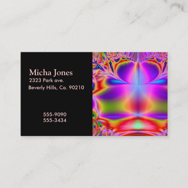 Forever Color Fractal Business Card (Front)