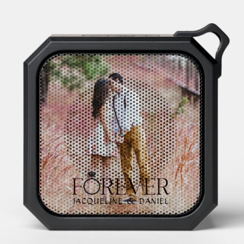 Forever Couple Engagement or Wedding Photo w Names Bluetooth Speaker