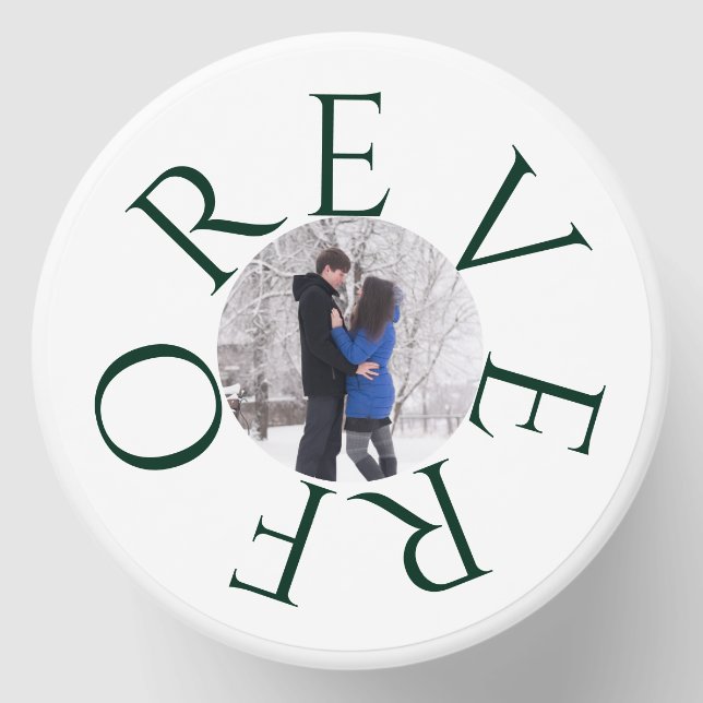 Forever: Couple Photo Christmas Mini Candle Favors (Front)