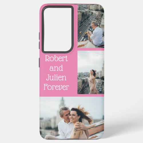 Forever couple with three couples photos  samsung galaxy s21 case