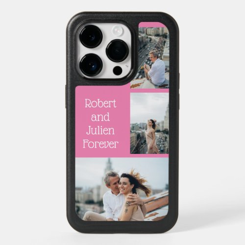 Forever couple with three photos OtterBox iPhone 14 pro case