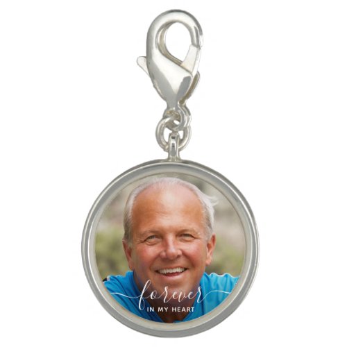 Forever Custom Photo Graduation Tassel Memorial Charm - Add the finishing touch to your graduation cap with this custom photo memorial charm . Personalize with you loved ones photo. This forever in my heart graduation memorial charm is perfect in memory of dad, mom, grandmother or grandfather.  COPYRIGHT © 2020 Judy Burrows, Black Dog Art - All Rights Reserved. Forever Custom Photo Graduation Tassel Memorial Charm