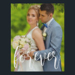 Forever Custom Wedding Photo Faux Canvas Print<br><div class="desc">Celebrate forever with your custom wedding photo. Photo template via Pixabay licensed under CC0 and must be replaced with your own photo</div>