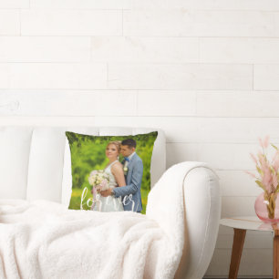Forever Custom Wedding Photo Throw Pillow