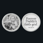 Forever Daddy's Girl Photo Father of the Bride Cufflinks<br><div class="desc">This is a great Father of the Bride Gift from the Bride.  Your custom photo on one and "Forever Daddy's Little Girl" and wedding date on the other. (white background with black lettering) Great Father's Day Gift or Birthday Gift as well.</div>