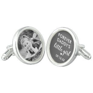 Forever Daddy's Little Girl Photo Cufflinks