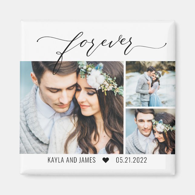 Forever Editable Color Save The Date Photo Magnet (Front)