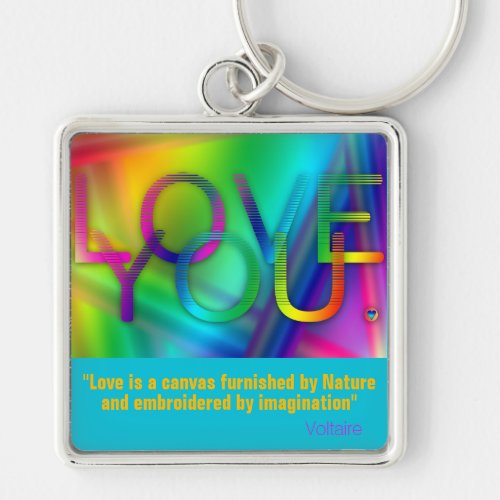 Forever  Electric I Love you Quote Keychain