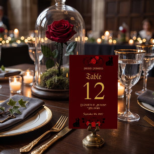 Forever Enchanted Wedding Table Number