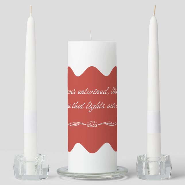 Forever Entwined Wedding Candle  (Front)