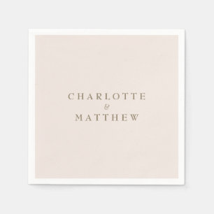 Forever Faithful Blushing Bride Wedding Cocktail Napkins