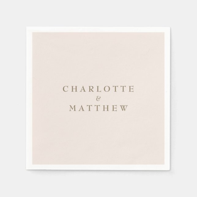 Forever Faithful Blushing Bride Wedding Cocktail Napkins (Front)