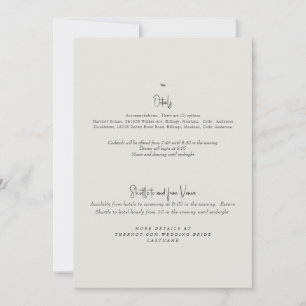 Forever Faithful Cream Wedding Detail Invitation