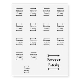 Forever Family - Adpotion Design Temporary Tattoos