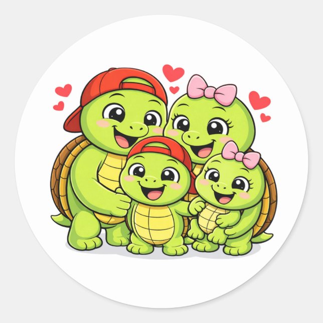 Forever Family Classic Round Sticker (Front)