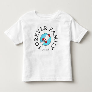Forever Family kids Retro Rocketship Adoption Gift Toddler T-shirt