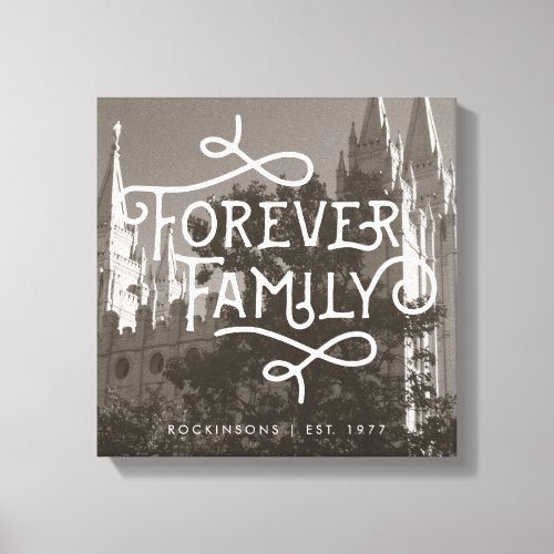 Forever Family LDS Temple Custom Wall Art