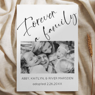 "Forever Family" Photo Adoption Announcement Card