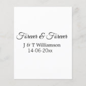 Forever & forever add couple name date love thanks (Back)