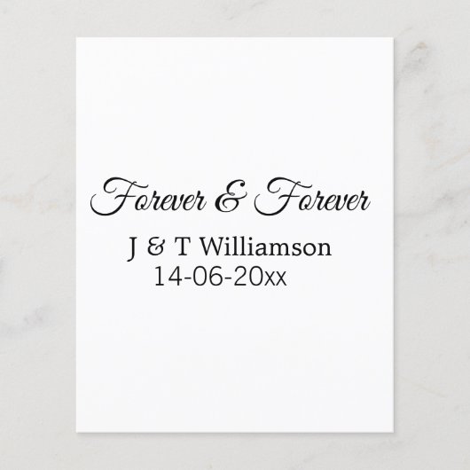 Forever & forever add couple name date love thanks (Front)