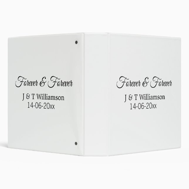 Forever & forever add couple name date love thanks 3 ring binder (Background)