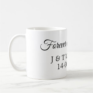 Forever & forever add couple name date love thanks coffee mug