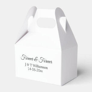 Forever & forever add couple name date love thanks favor boxes