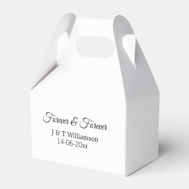 Forever & forever add couple name date love thanks favor boxes (Front Side)