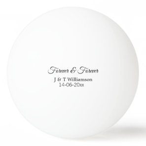Forever & forever add couple name date love thanks ping pong ball