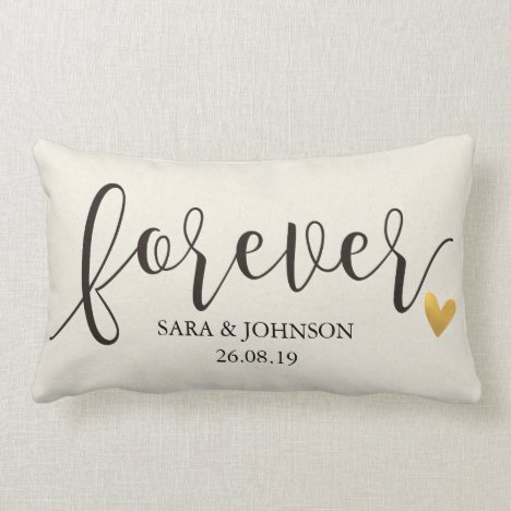 Forever,Forever Together,Personalized Wedding Gift Lumbar Pillow
