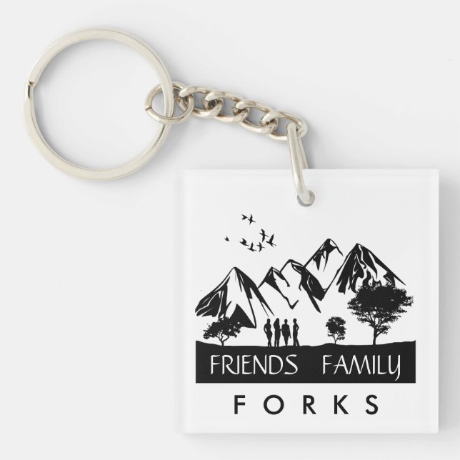 Forever Forks Keychain (Front)