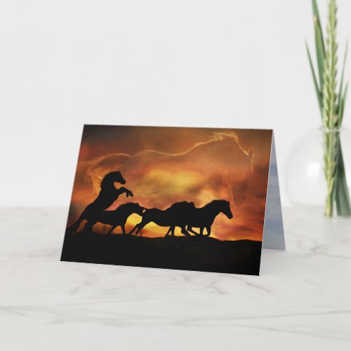 Forever Free Horse Sympathy Card