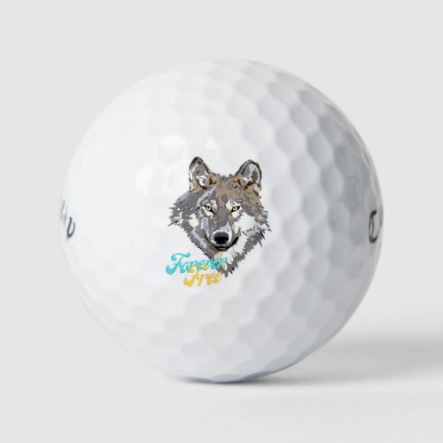 Forever Free Wolf Head Golf Balls
