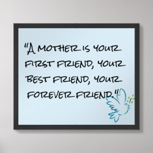Forever Friend Mother Gift, Personalized  Framed Art