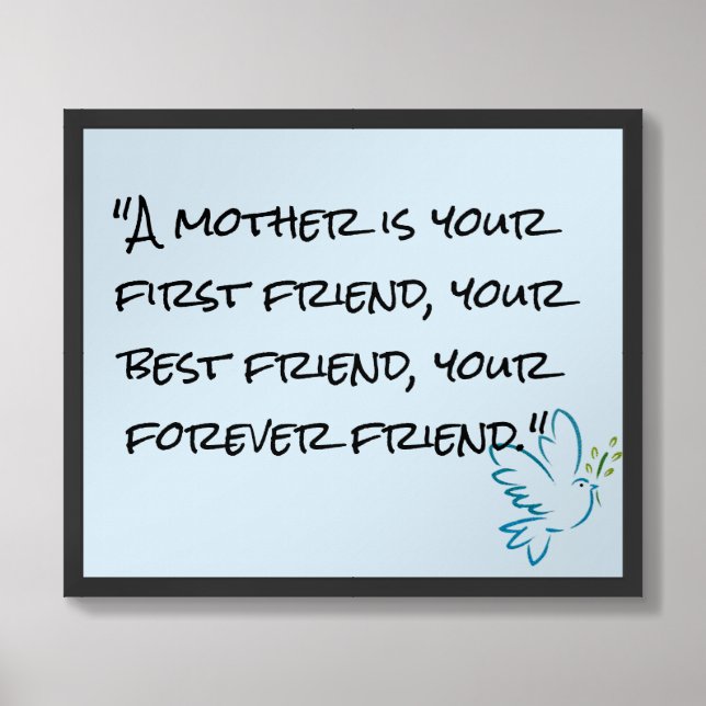 Forever Friend Mother Gift, Personalized  Framed Art (Framed Front)