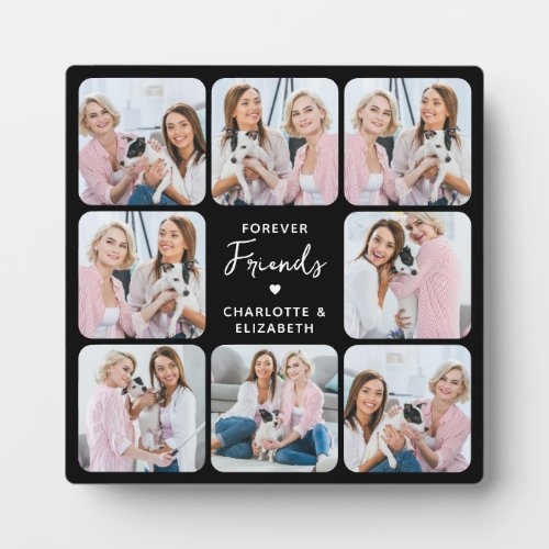 Forever Friends Custom 8 Photo Collage Best Friend Plaque