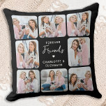 Forever Friends Custom 8 Photo Collage Best Friend Throw Pillow<br><div class="desc">Celebrate your best friends with a custom photo collage pillow in a modern design. This stylish best friends pillow is the perfect gift whether its a birthday, friends giving, or Christmas. We hope your special best friends pillow will become a treasured keepsake for years to come. . Personalize with your...</div>