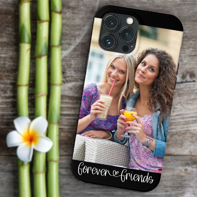 Forever Friends Heart Typography Vertical Photo Case-Mate iPhone Case (Creator Uploaded)