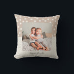 Forever Friends Keepsake Photo and Polka Dots Throw Pillow<br><div class="desc">Adorable neutral color block and polka dot beige pillows with the phrase "forever friends" and a personalized photo.</div>