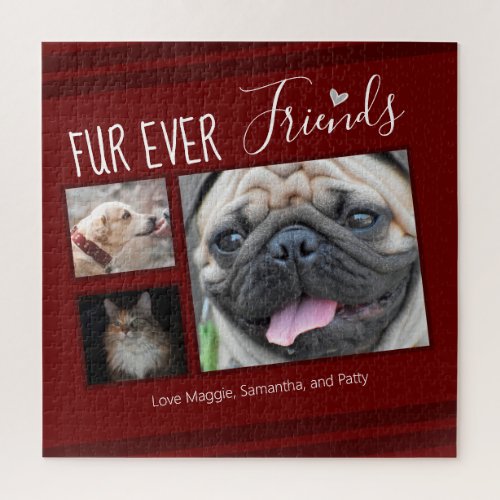 Forever Friends Pet Photo Collage Jigsaw Puzzle