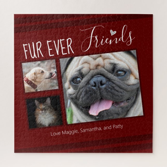 Forever Friends Pet Photo Collage Jigsaw Puzzle (Vertical)