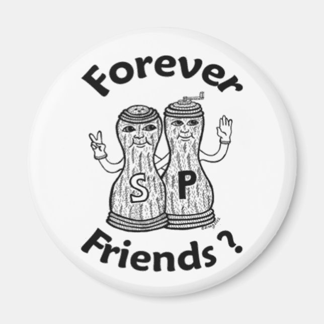 Forever Friends round magnet (Front)