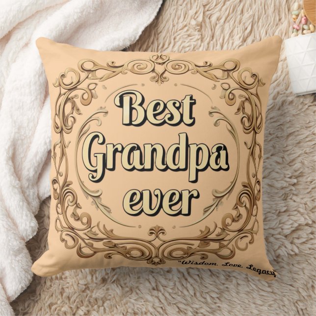 "Forever Grandpa Love" Throw Pillow (Blanket)