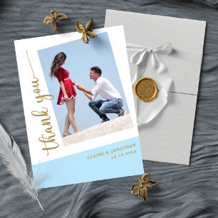 Forever Grateful: Custom Beautiful Photo Wedding Thank You Card