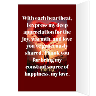 Forever Grateful for You Thank You Card