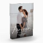 Forever has a nice ring Photo Engagement Modern  Acrylic Award<br><div class="desc">"Forever has a nice ring to it" photo save the date or engagement announcement acrylic award. Personalized this by changing the photo and editing the text details.</div>