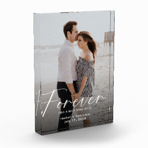 Forever has a nice ring Photo Engagement Modern Acrylic Award
