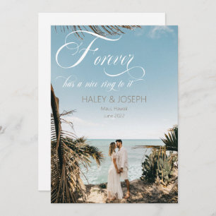 Forever Has A Nice Ring To It Photo Engagement Announcement