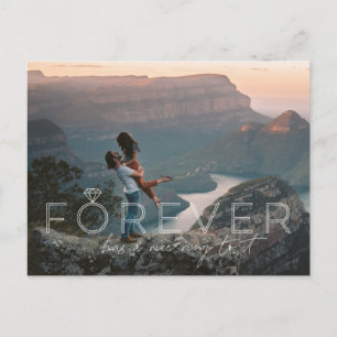 Forever Has A Nice Ring To It Photo Engagement Announcement Postcard